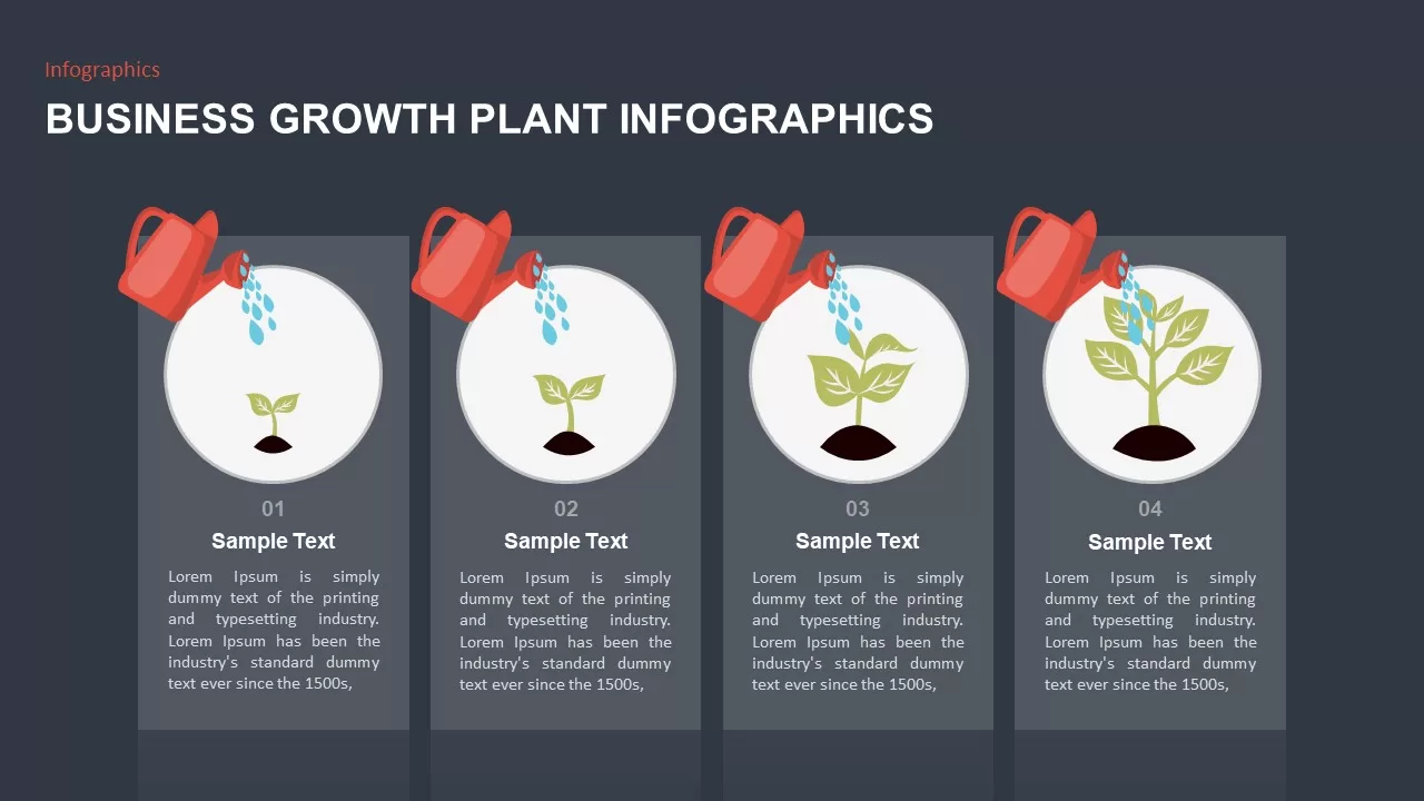 Business Growth Plant Infographics