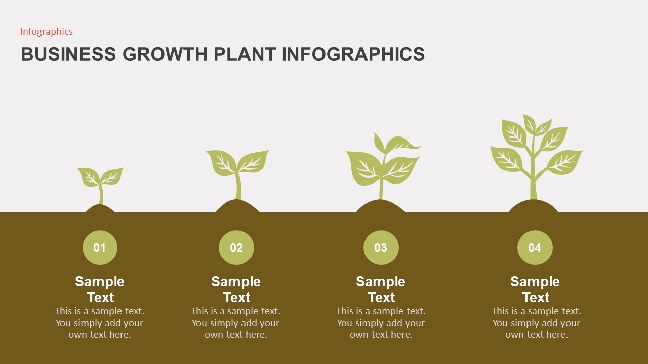 Business Growth Plant Infographics template