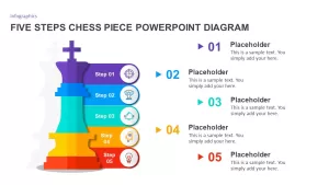 Five Steps Chess Piece PowerPoint Infographic
