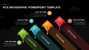 dark background kite flying powerpoint template