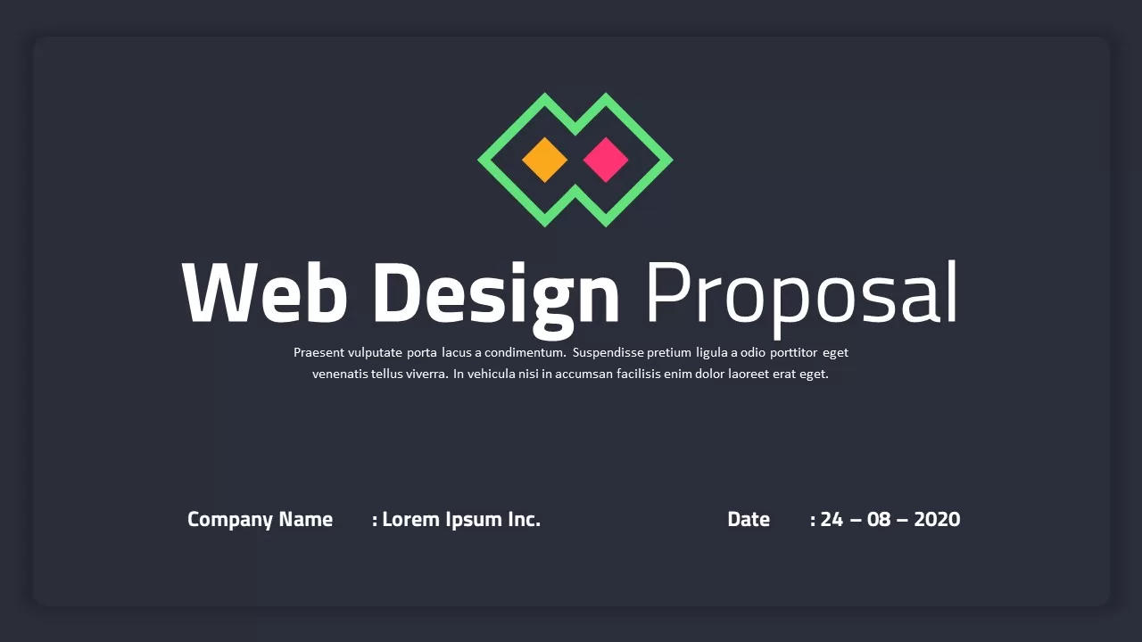 powerpoint template for web design proposal