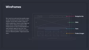 website laptop wireframe