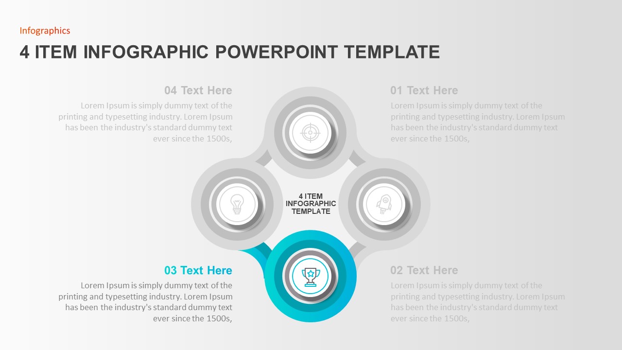 4 Item Process Infographic PPT Diagram & Keynote Slides / Slidebazaar