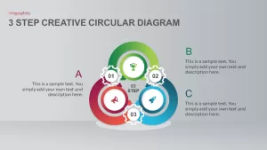 3 Step Creative Circle PowerPoint Template