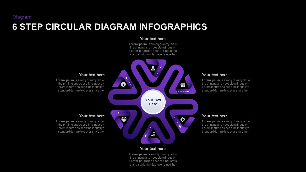 6 Step Circular Diagram For Powerpoint Presentation Slidebazaar 3724