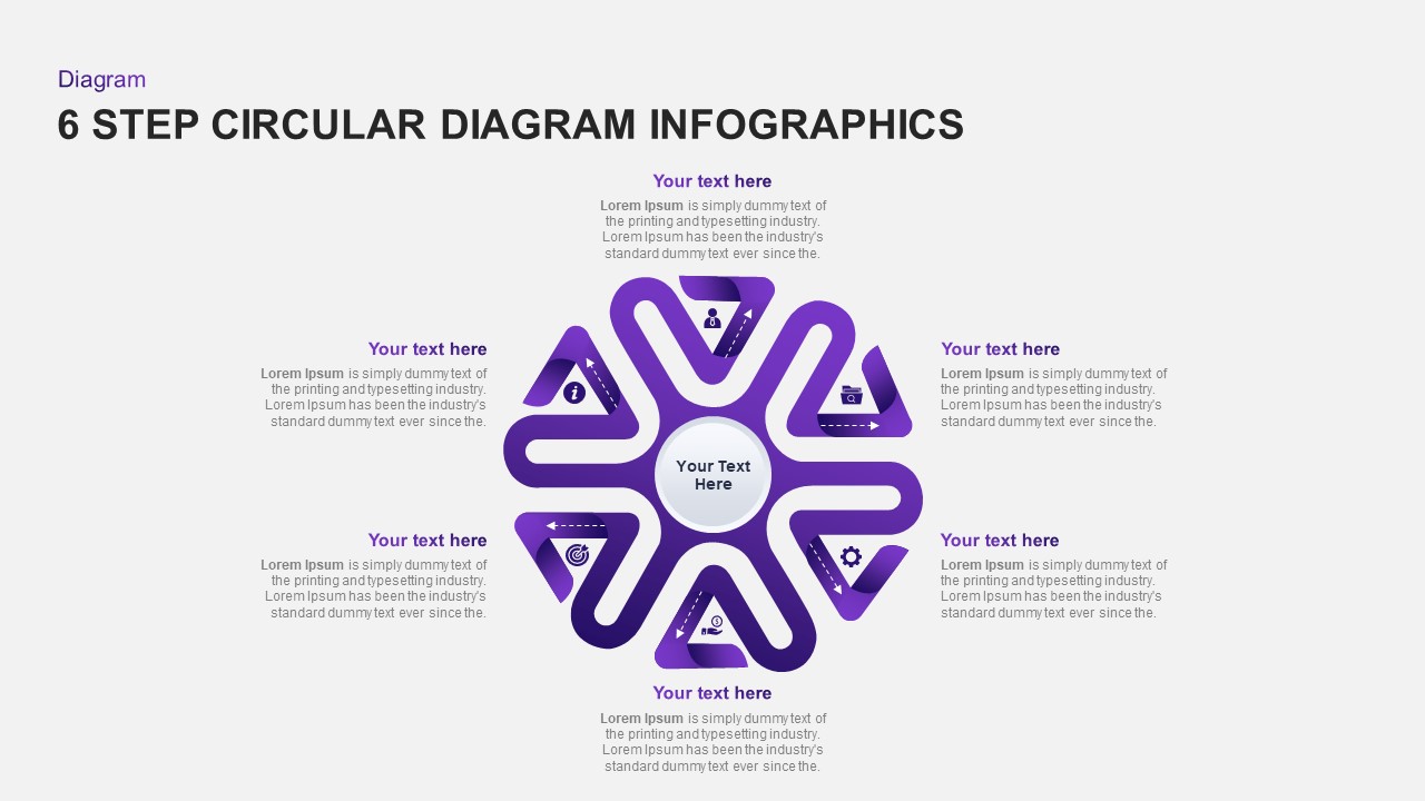6 Step Circular Diagram For Powerpoint Presentation Slidebazaar 9814
