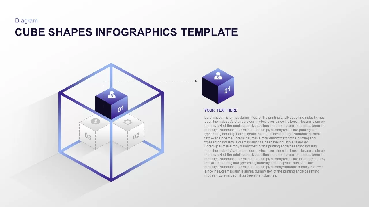 cube infographics template