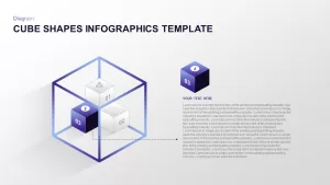 cube shape infographic powerpoint template