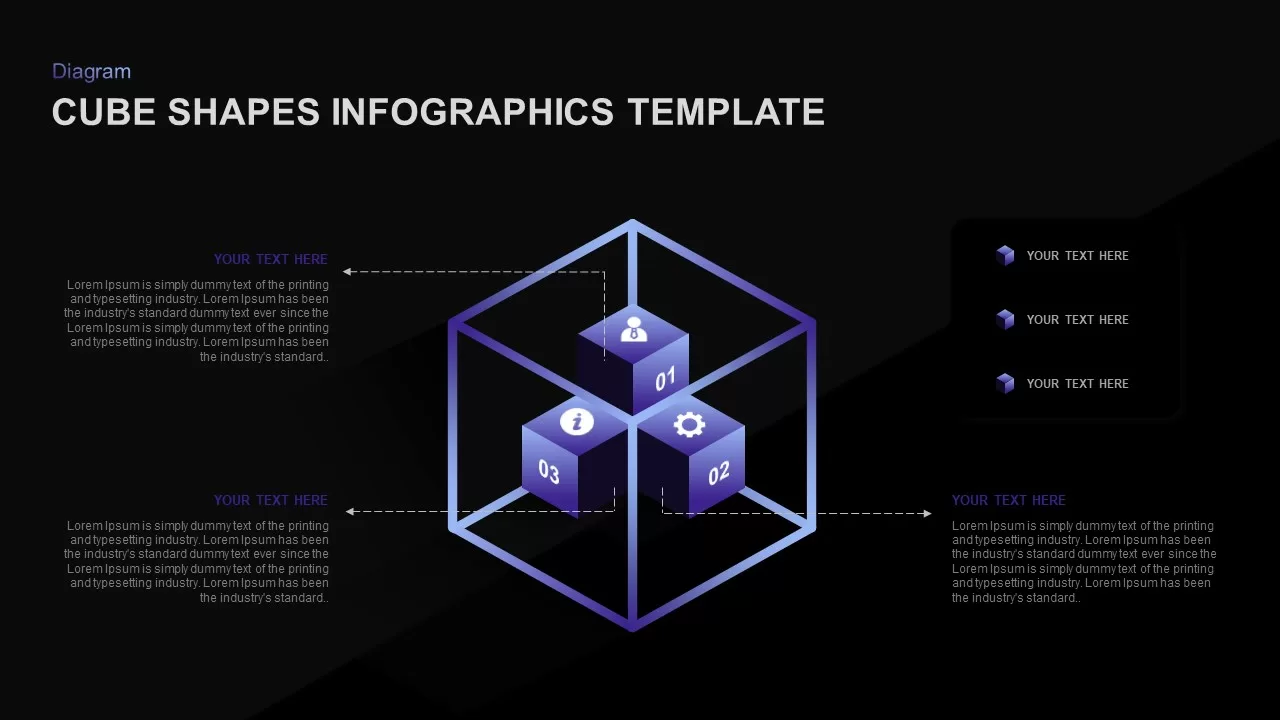 powerpoint cube infographic template