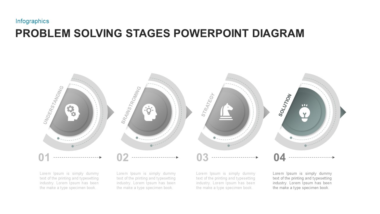 4 Step Problem Solving PowerPoint Template | Slidebazaar