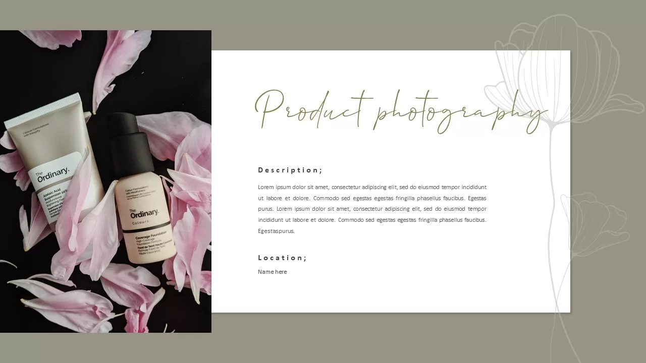 product photography template