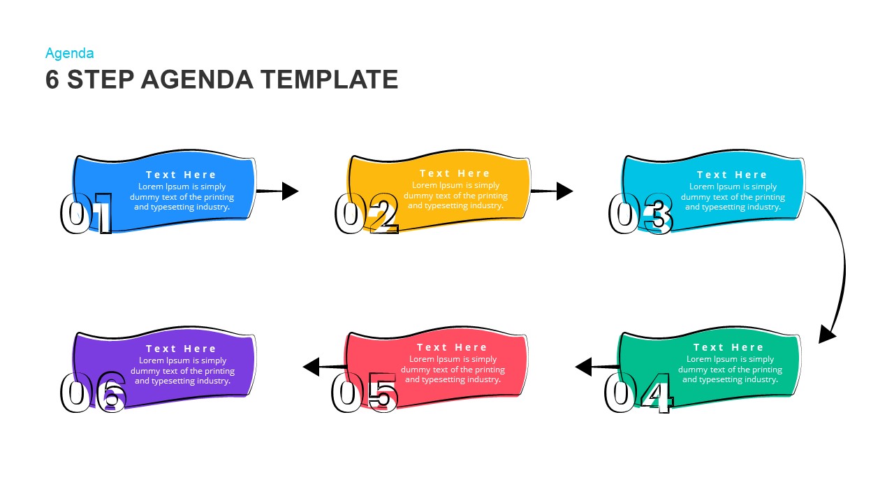 agenda template designed in 6 steps