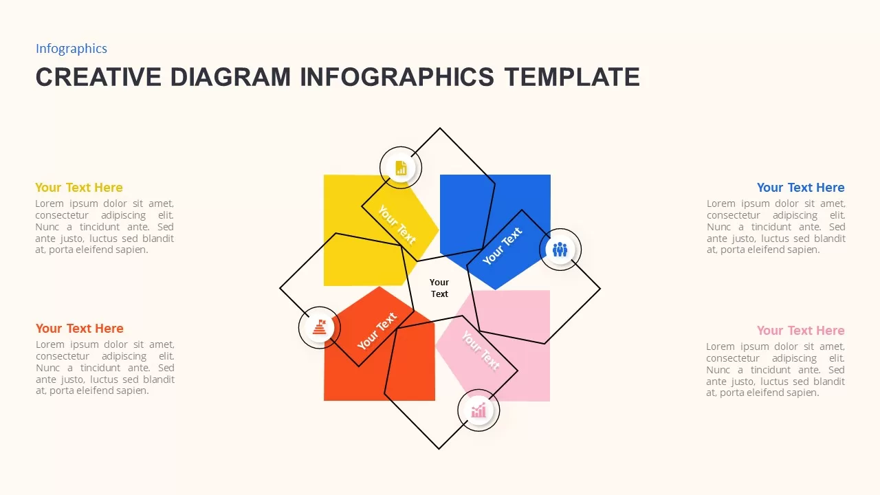 creative diagram infographics template