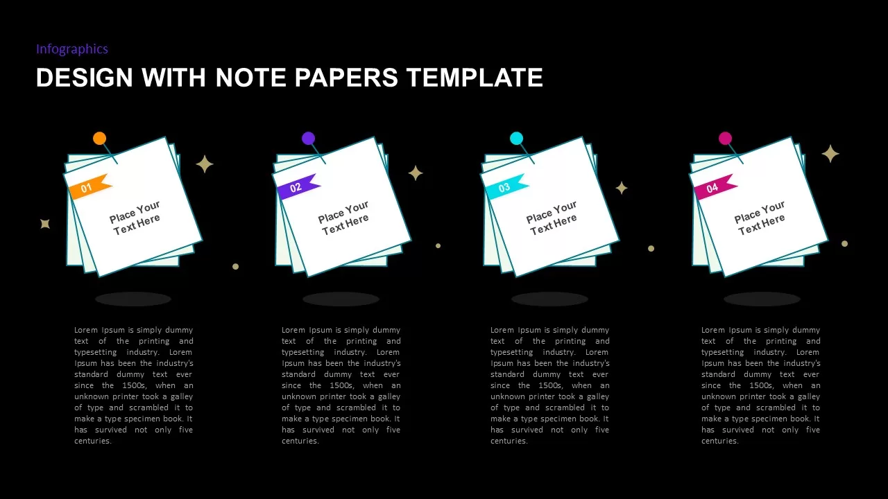 design with note papers template