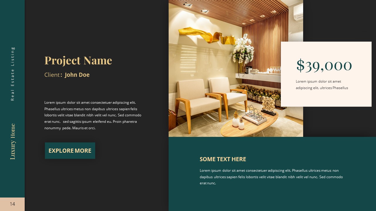 Luxury Homes-Real Estate Listing PowerPoint Template | Slidebazaar