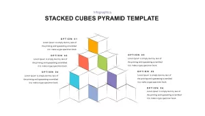 Stacked Cubes Pyramid Template