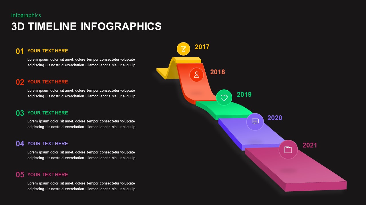 3d Timeline Infographics PowerPoint Template | Slidebazaar