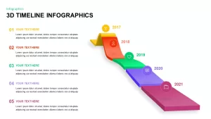Animated 3d timeline infographics