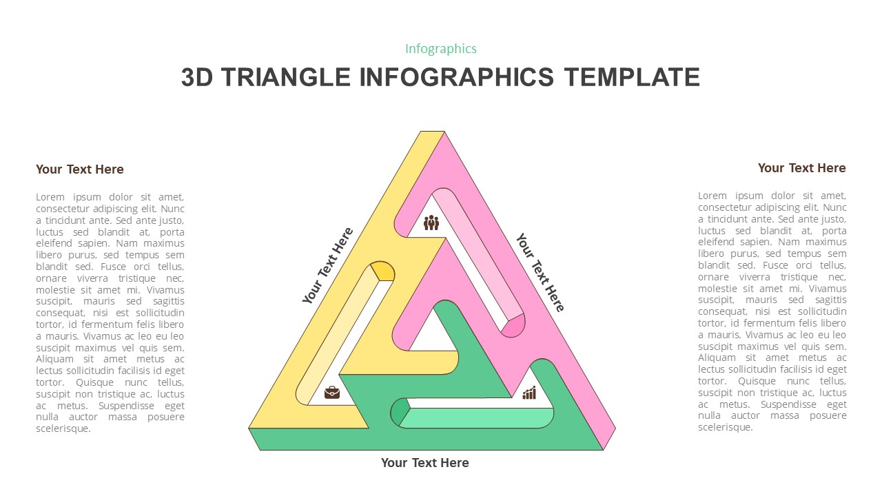 3d traingle infographics template