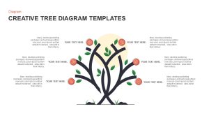 Creative Tree Diagram Presentation Templates white