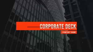 Corporate Deck PPT