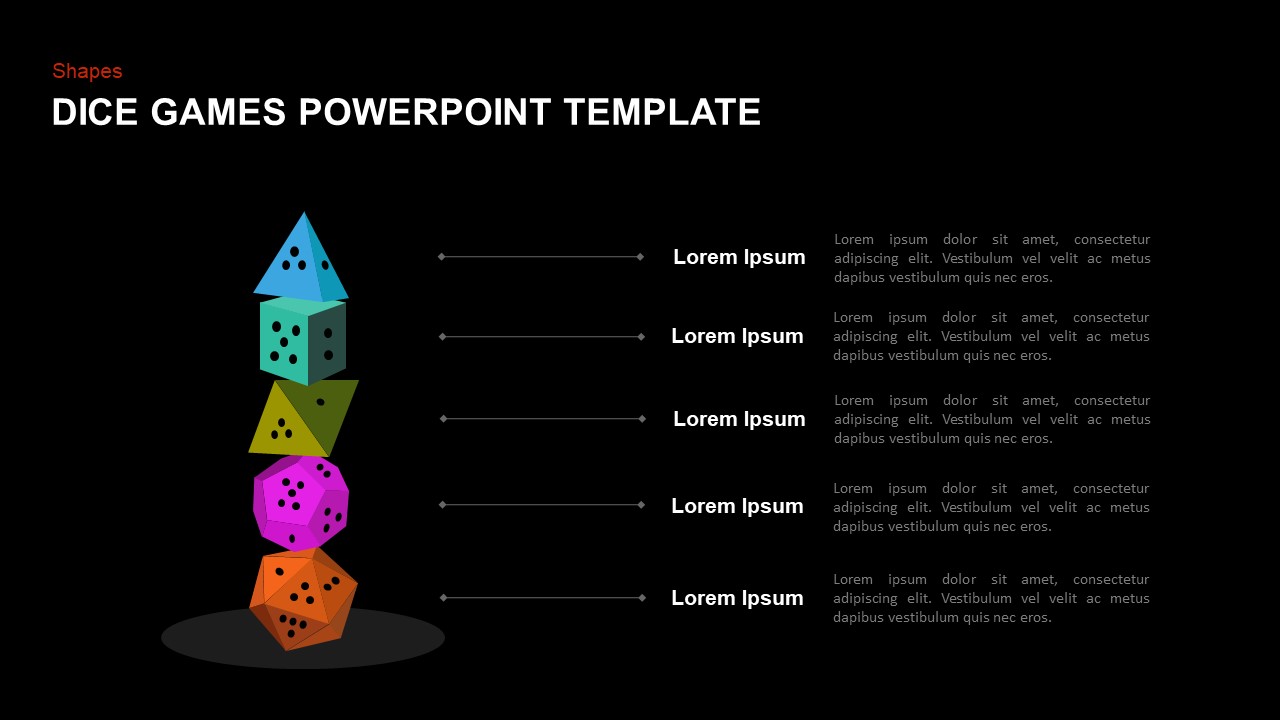 The Dice Roller 2 Dice - PowerPoint Template for Probability and Games