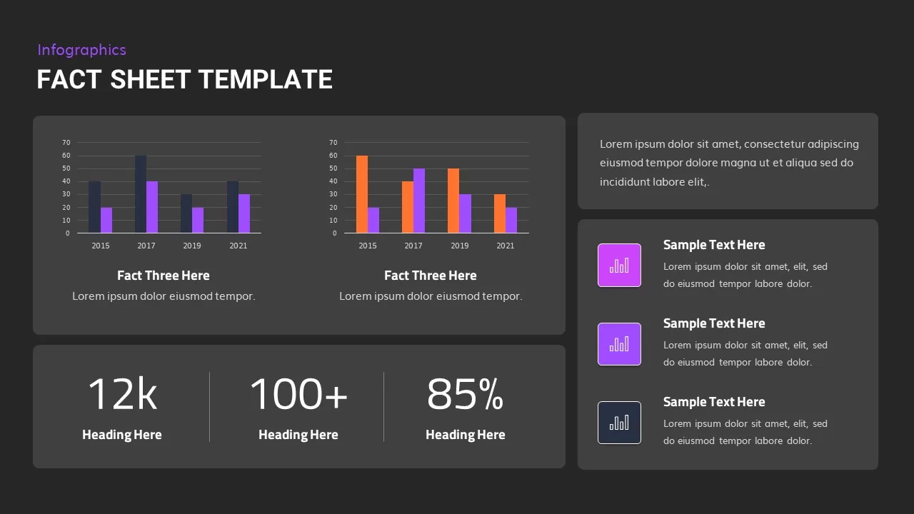 fact sheet template powerpoint