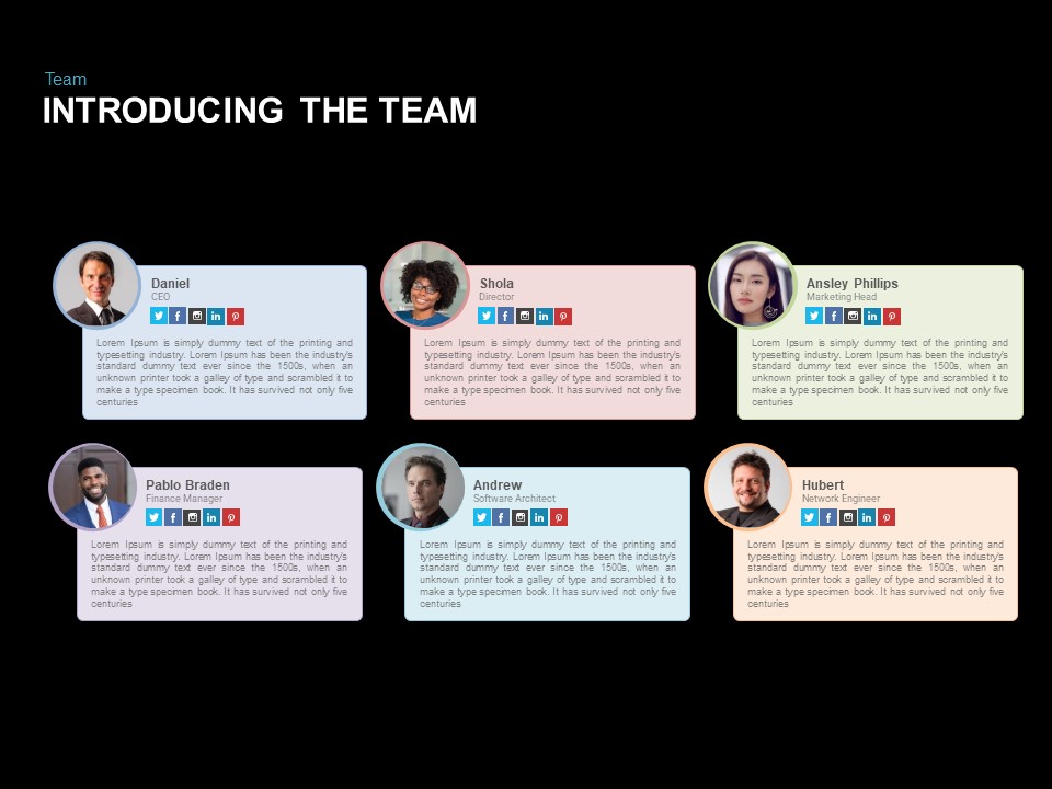 team introduction presentation sample