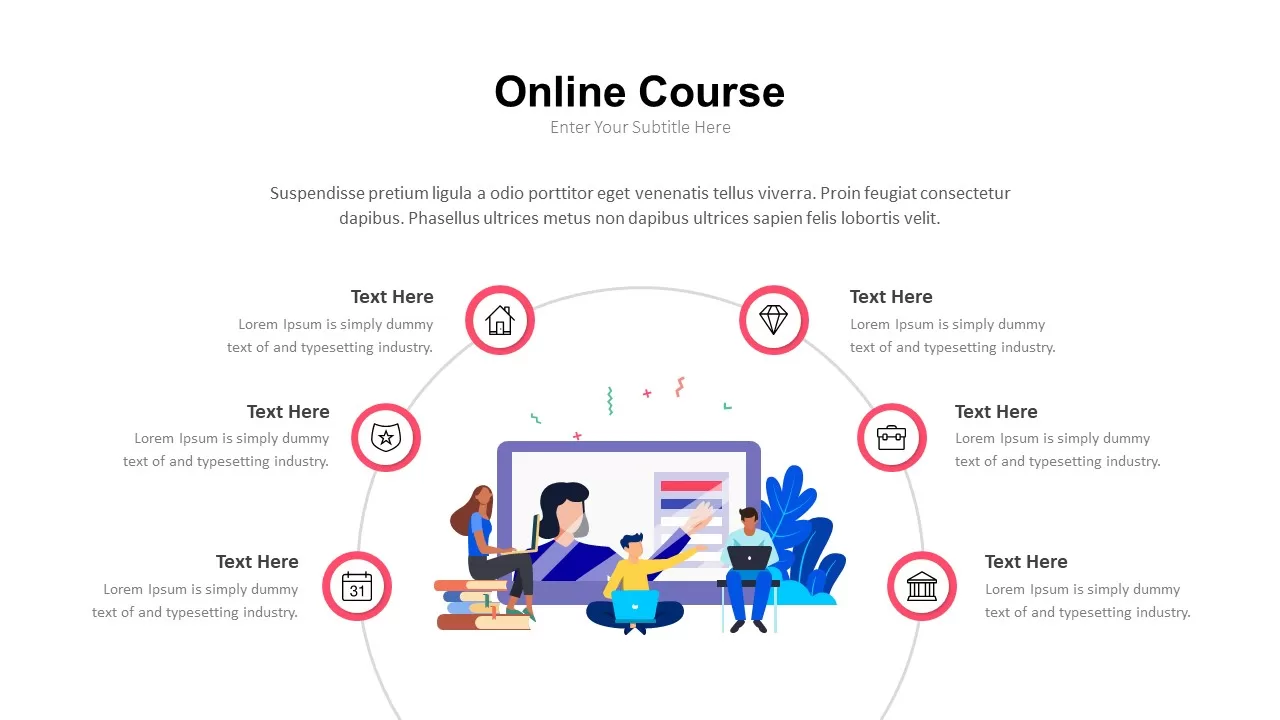 online course powerpoint template