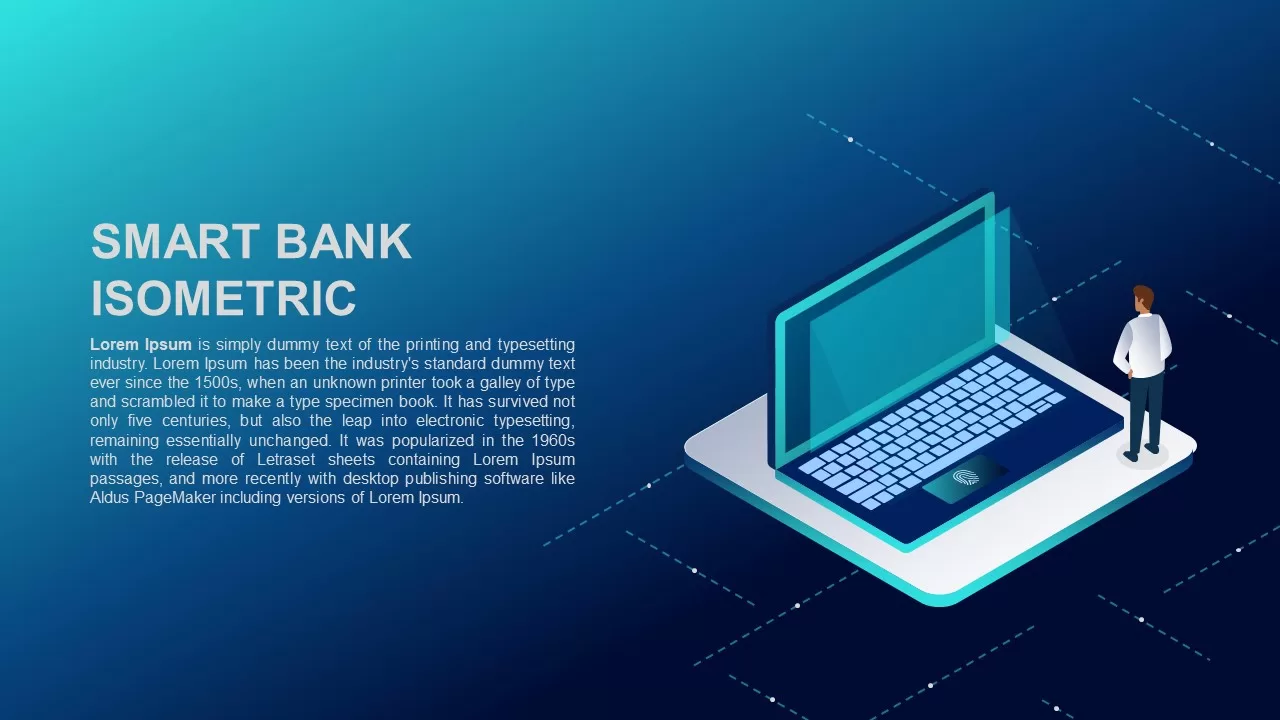 powerpoint smart bank isometric template