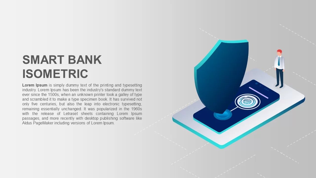 smart bank isometric slide