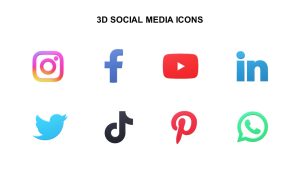 Free 3D Social Media Icons Template For PowerPoint