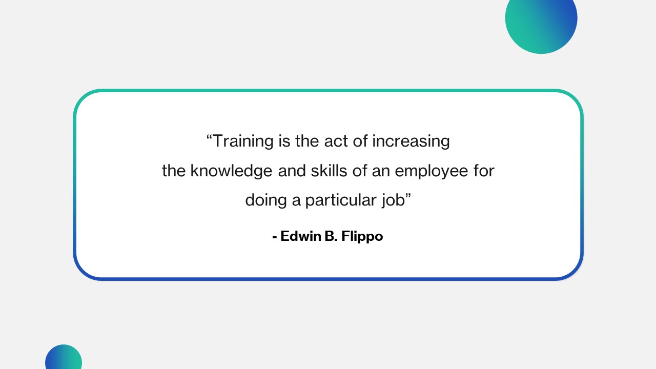 Employee Training Deck PowerPoint Template quote