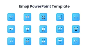 free set of square emoji template for ppt