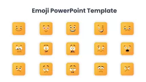 free set of square emoji template for ppt