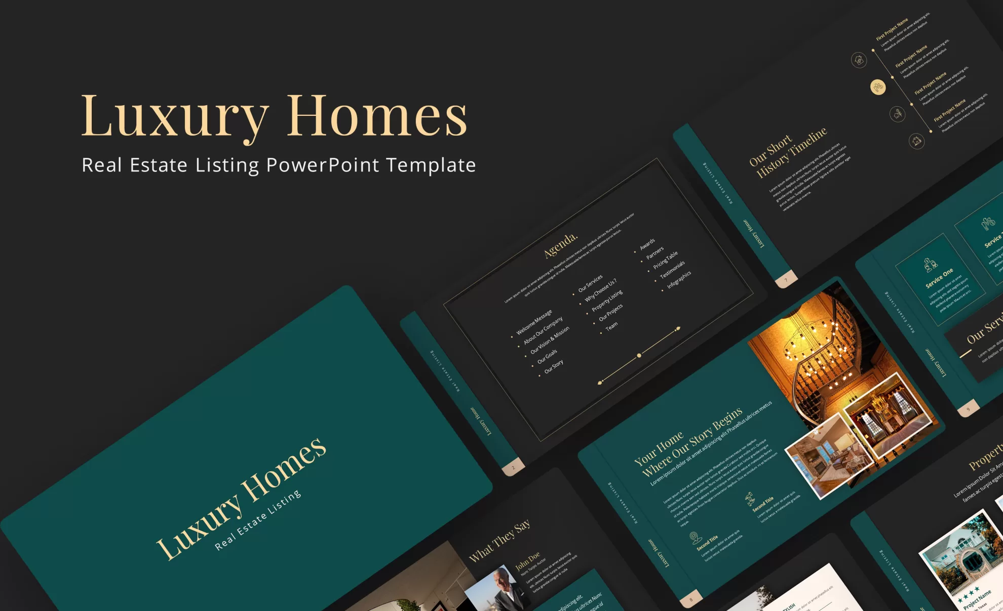 luxury home powerpoint template