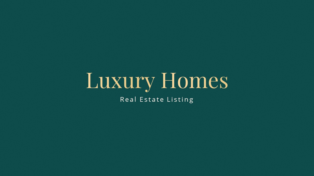 Luxury Homes-Real Estate Listing PowerPoint Template | Slidebazaar