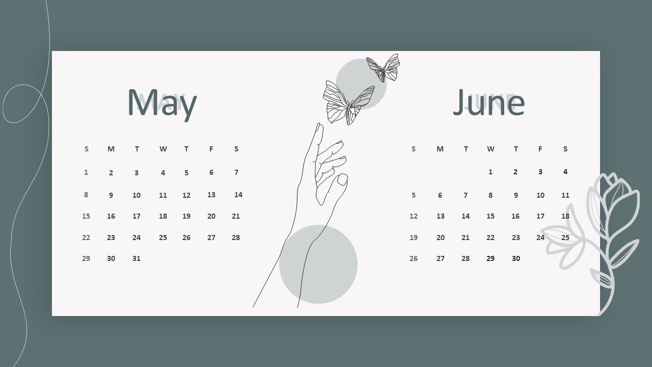 Calendar PowerPoint template | Slidebazaar