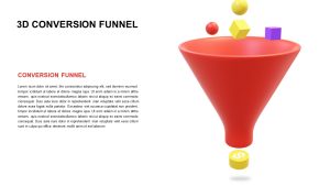 3d conversion funnel PowerPoint template