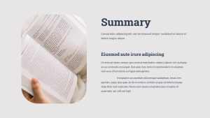 Book Review PowerPoint Template Summary