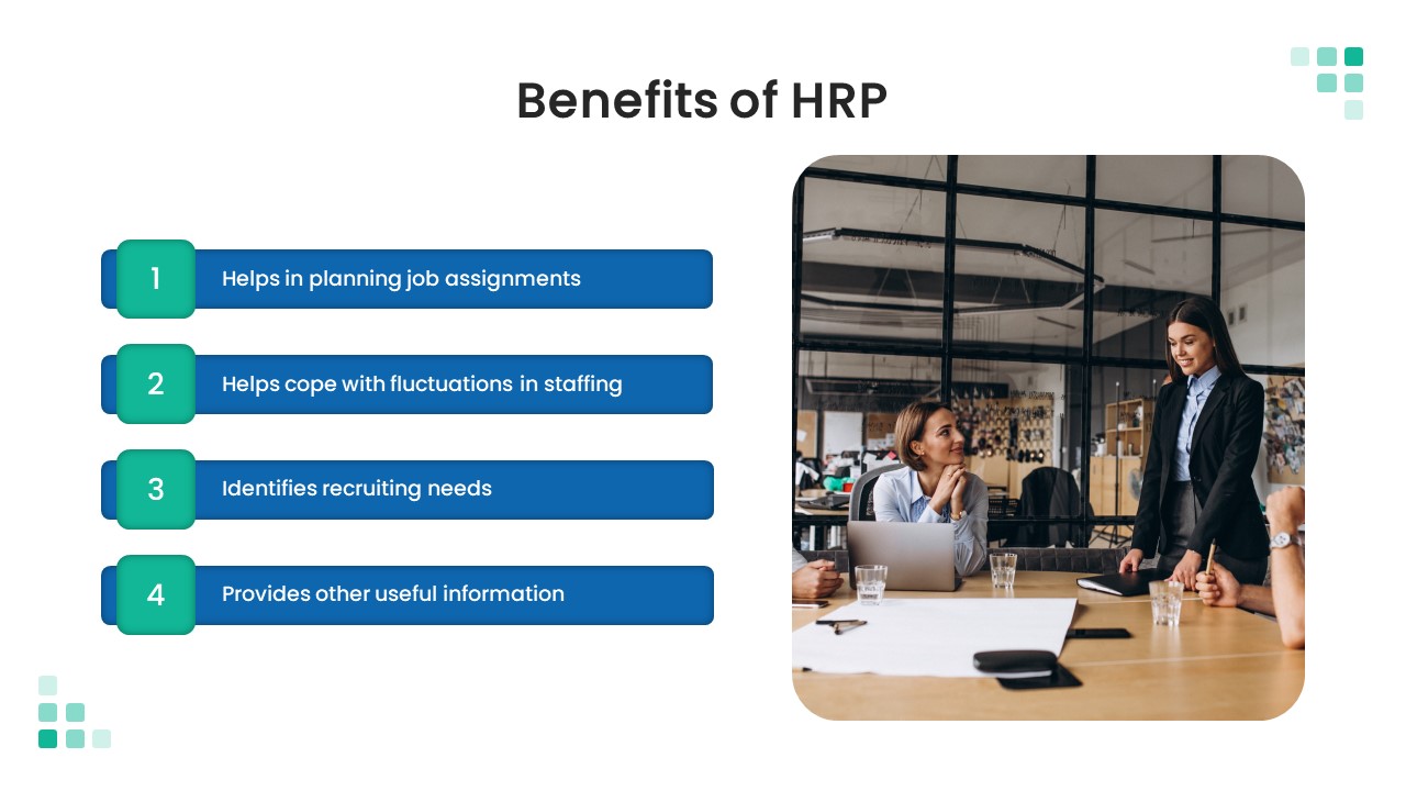 Human Resource Planning PPT template benefits