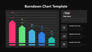 powerpoint burndown chart slide for presentation