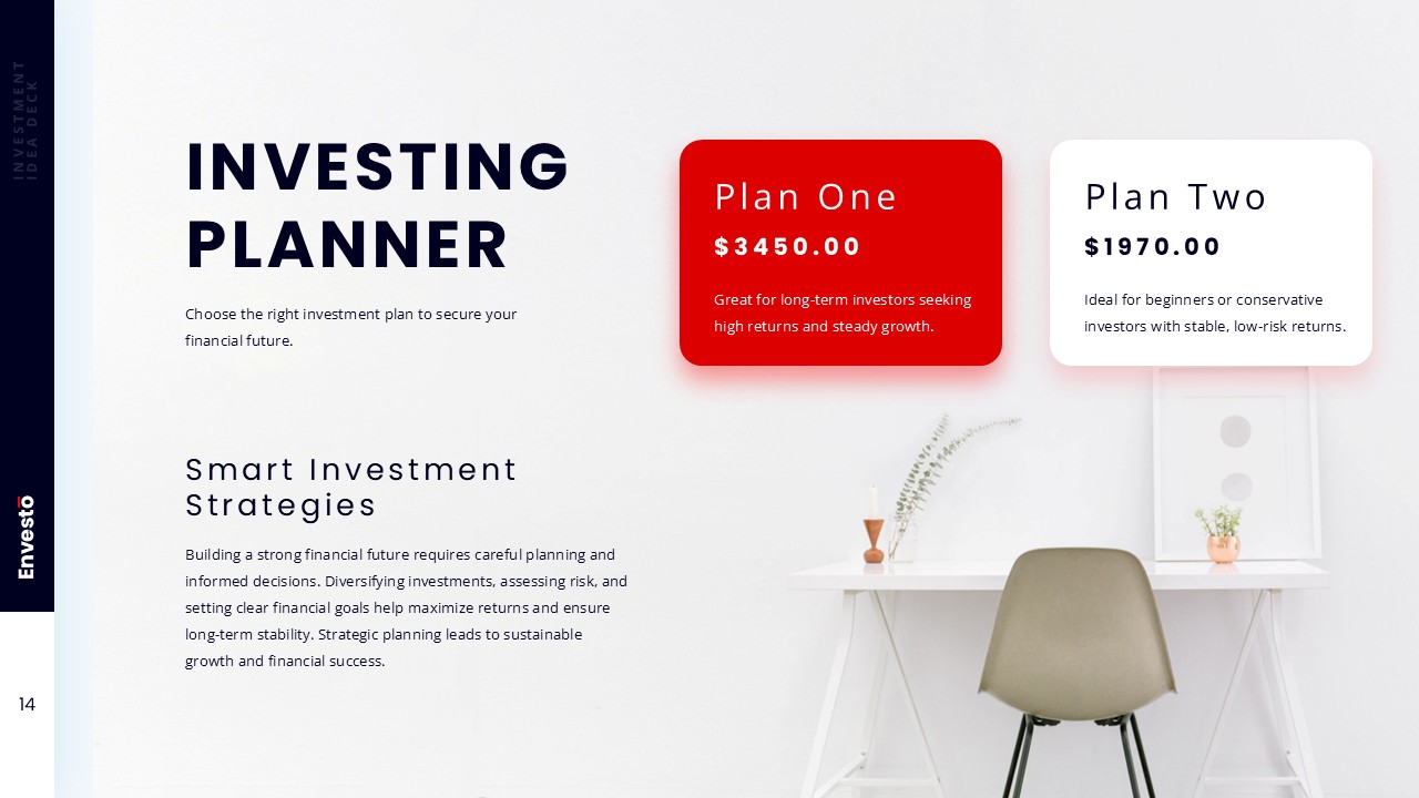 Investment Presentation Template planner