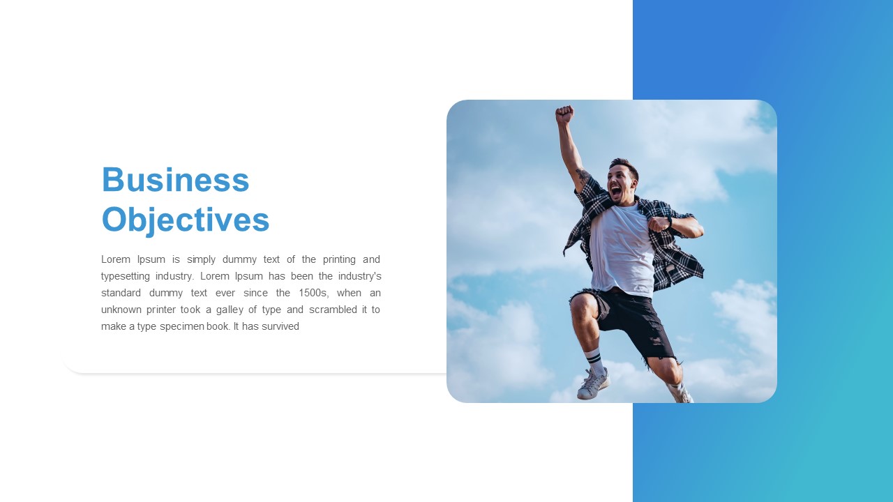 Minimal PowerPoint Template Business Objectives