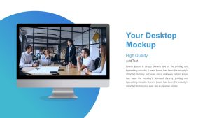 Minimal PowerPoint Template Desktop Mockup