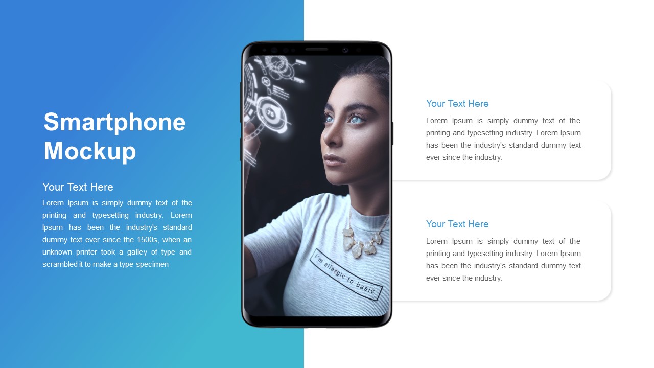 Minimal PowerPoint Template Smartphone Mockup