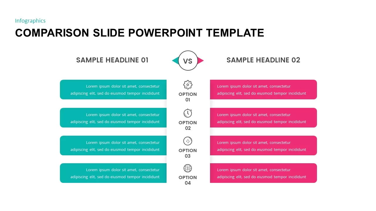 comparison chart template powerpoint