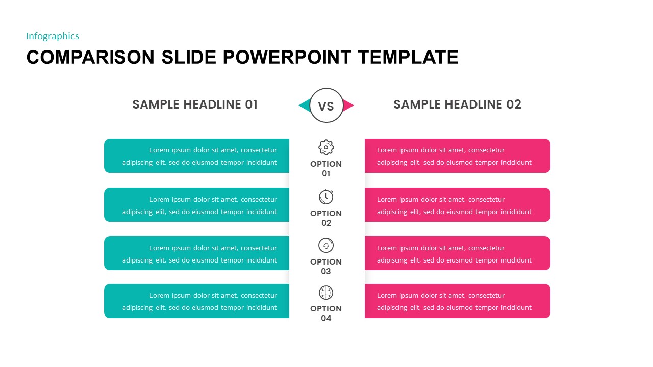 Comparison Slide PowerPoint Template Slidebazaar