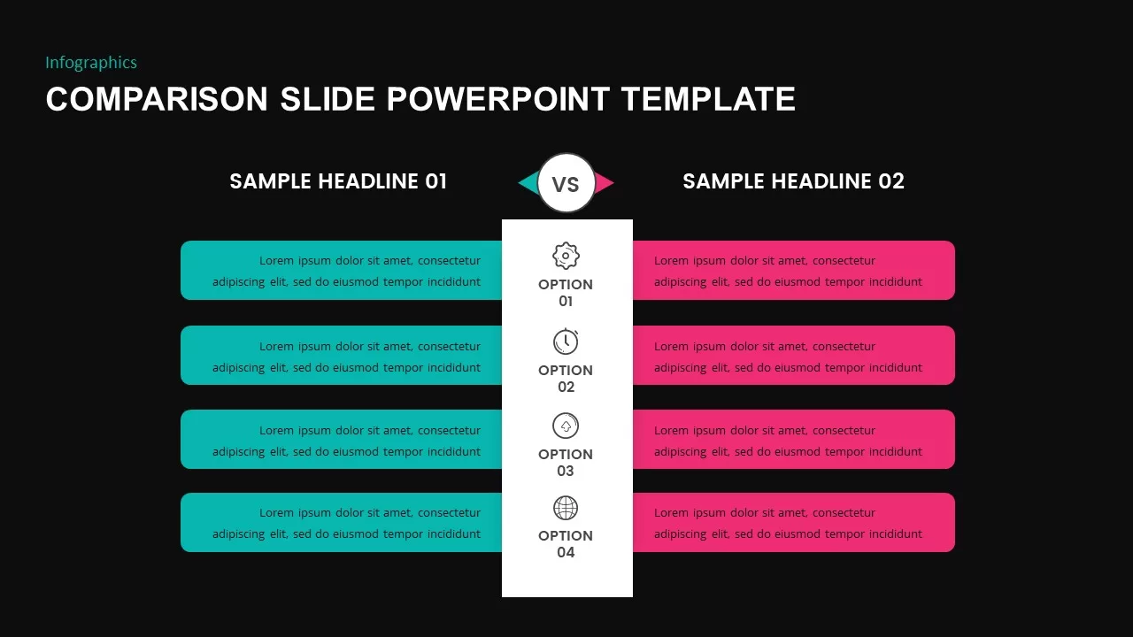 powerpoint template for comparison