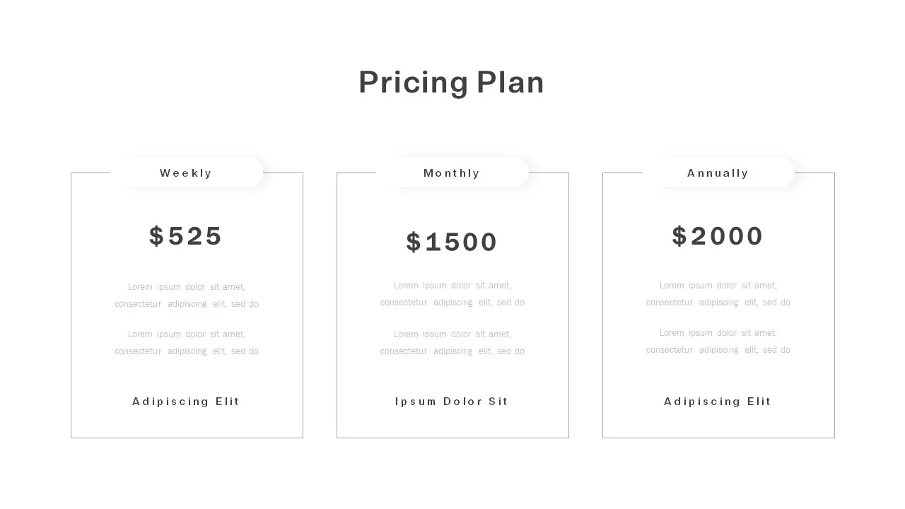 pricing plan